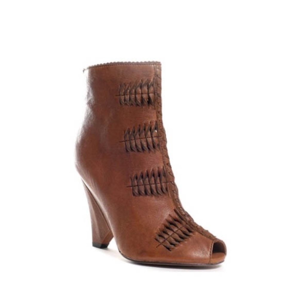 Sam Edelman Peep Toe Leather Bootie